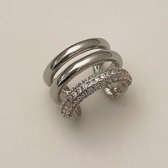 SET OF 3 :  Free People Non-Piercing Ear Cuffs Earrings - Picture 3 of 5